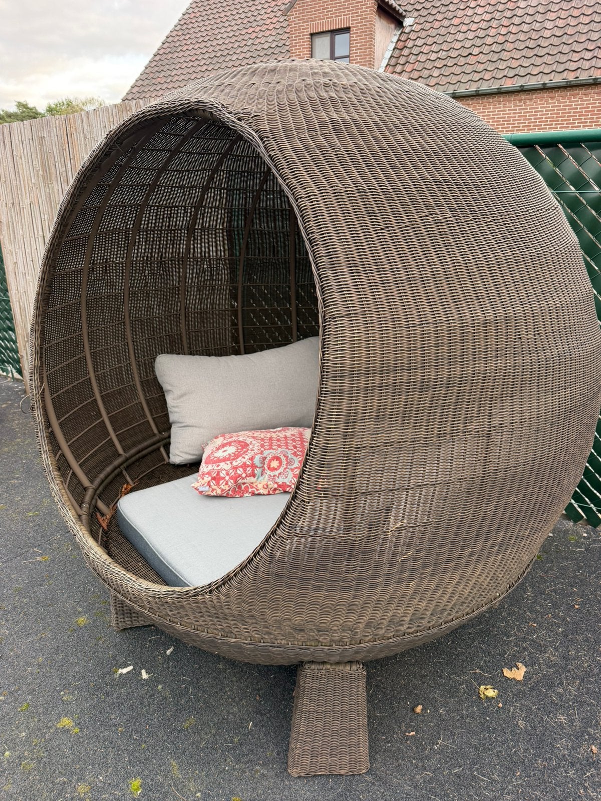 Cosy zithoek voor buiten, Jardin & Terrasse, Rotin, 3 places, Enlèvement, Utilisé