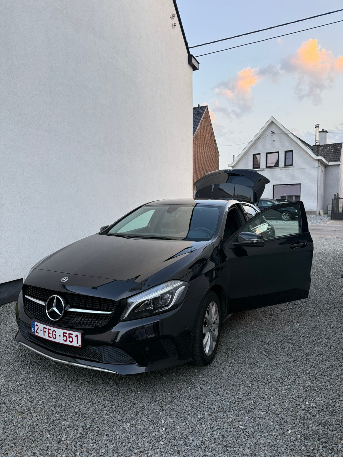 Mercedes-Benz A 180, Auto's, Leder en Stof, Zwart, 5 deurs, Particulier