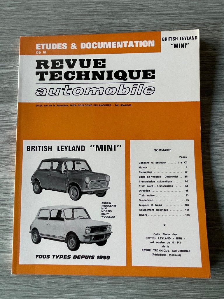 Revue Technique Automobile Mini, Enlèvement ou Envoi