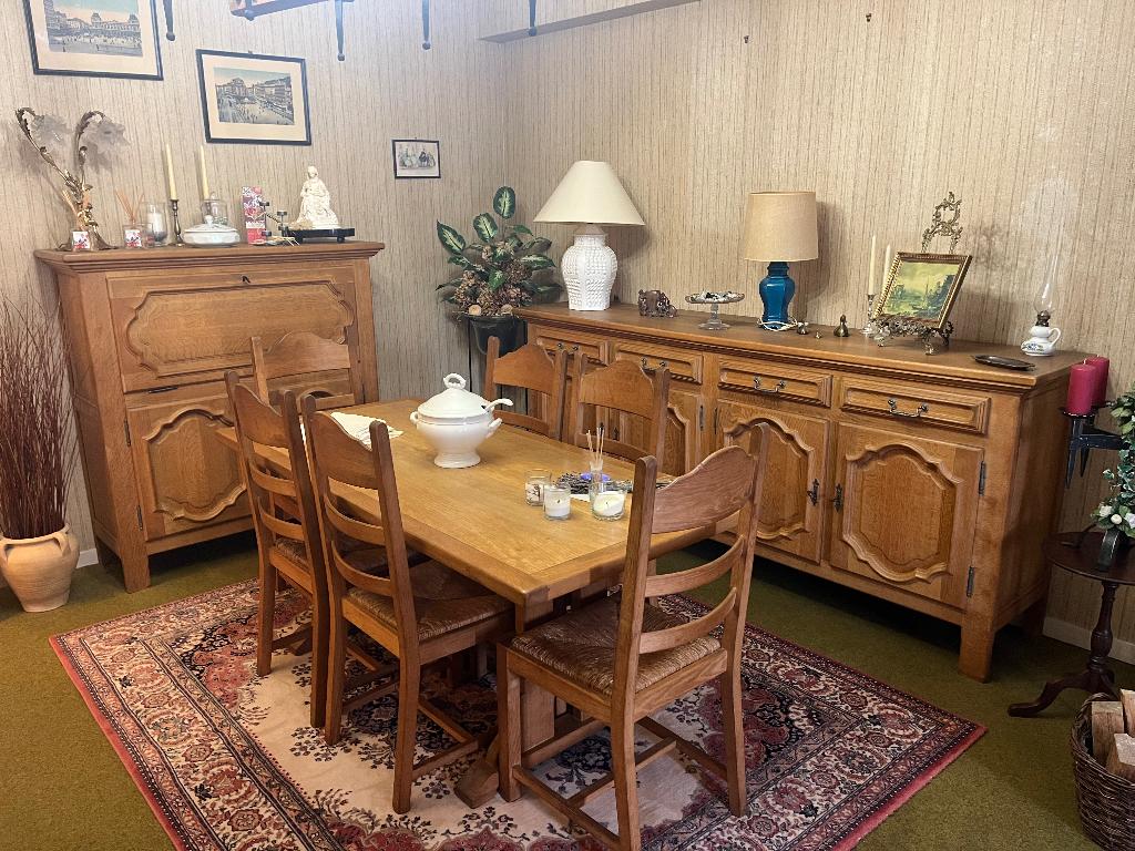 Salle à manger en chêne, Enlèvement, Comme neuf, Ferme, 4 à 6 chaises