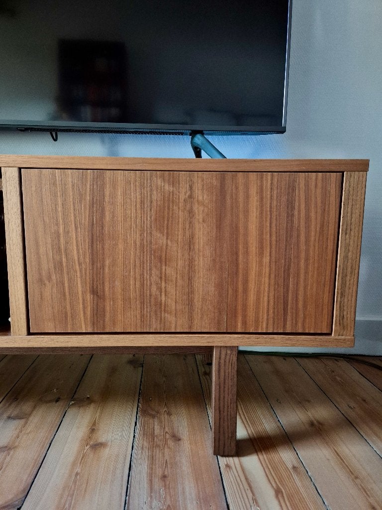 TV Kast Ikea Stockholm (Walnootfineer), Huis en Inrichting, Ophalen, Gebruikt, 150 tot 200 cm, Scandinavisch, modern, vintage, mid-century