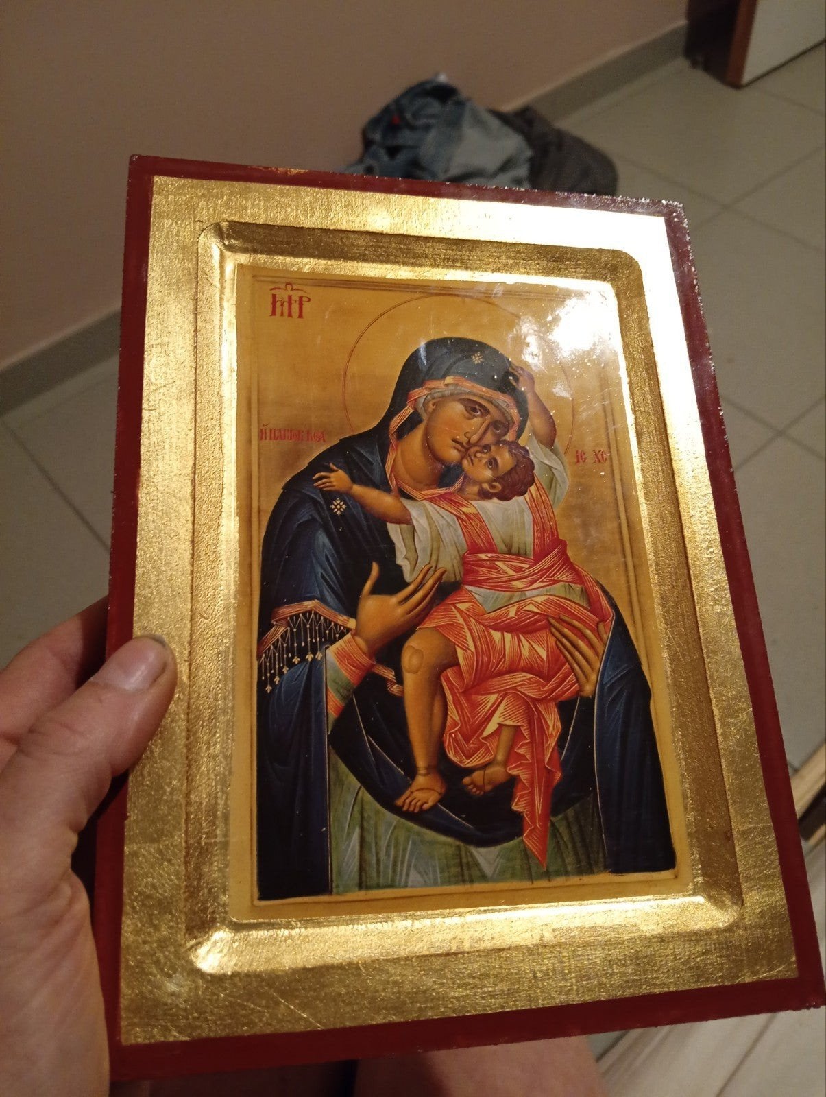 Marie orthodoxe avec enfant, Enlèvement ou Envoi