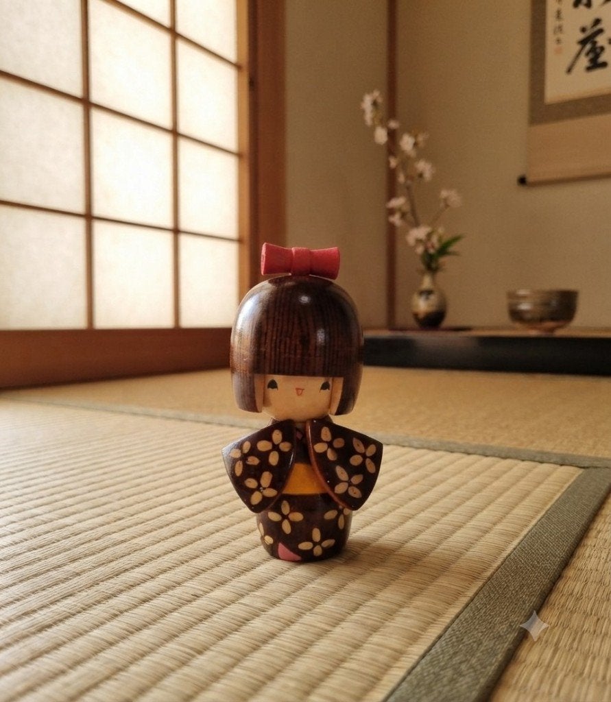 Leuke Hana-chan Kokeshi van Tomio Ishida, Antiek en Kunst, Kunst | Niet-Westerse kunst, Pop, Japan, Hout, Meerkleurig, Geschilderd