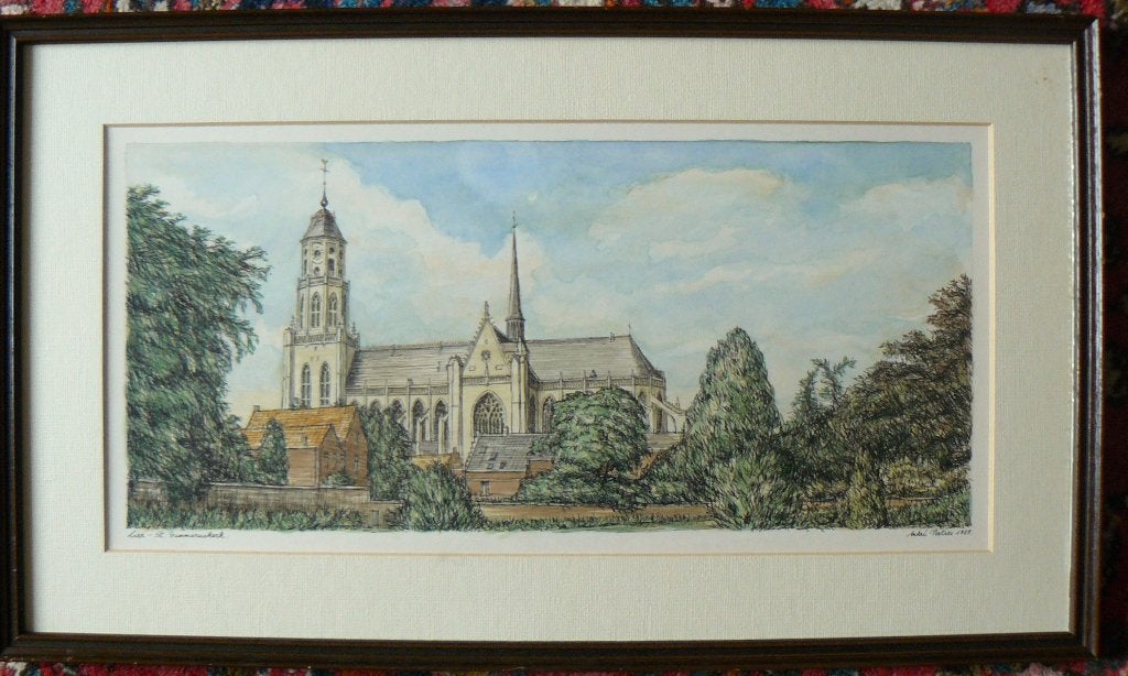 ANDRE PEETERS   LIER, Ophalen, Gedateerd, Landschap, Papier