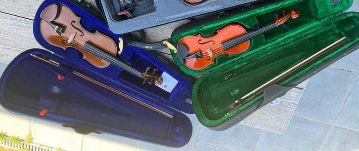 2 Violins Stentor 3/4, 1/2, Musique & Instruments, Violon, Violon 4/4, Utilisé, Enlèvement