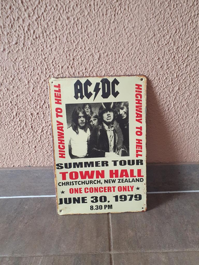 Ac dc hihway to hell, Ophalen, Gebruikt, Reclamebord