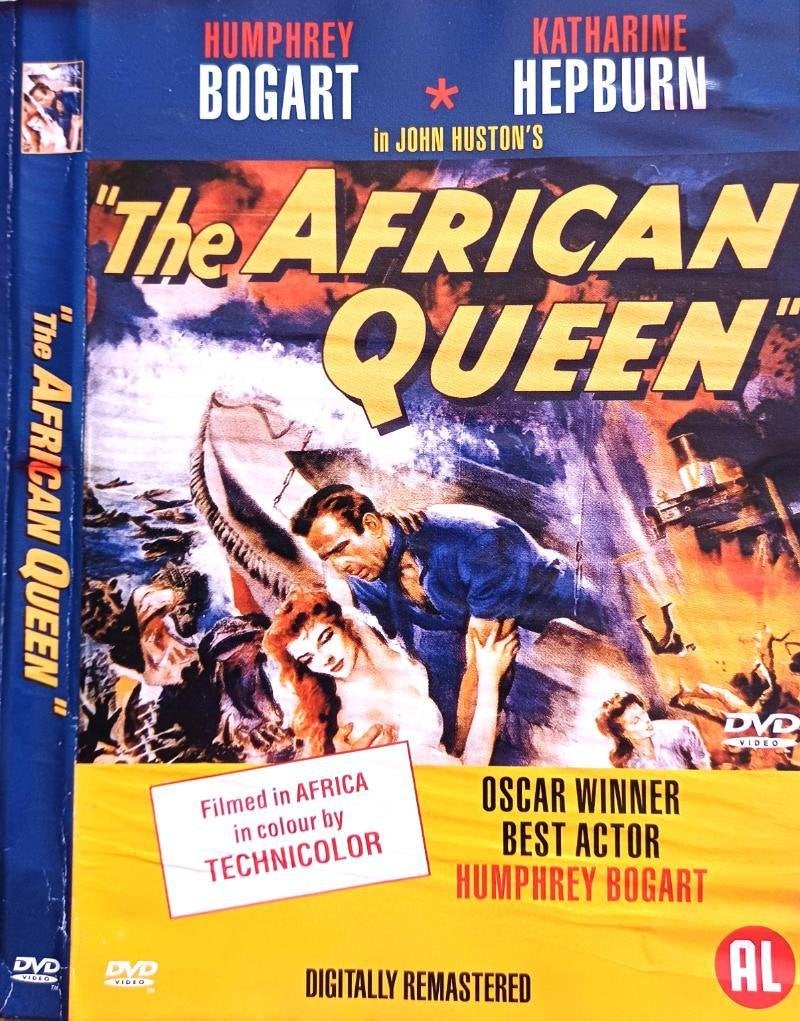 dvd THE AFRICAN QUEEN  HUMPHREY BOGART KATHARINE HEPBURN, Ophalen of Verzenden, Zo goed als nieuw