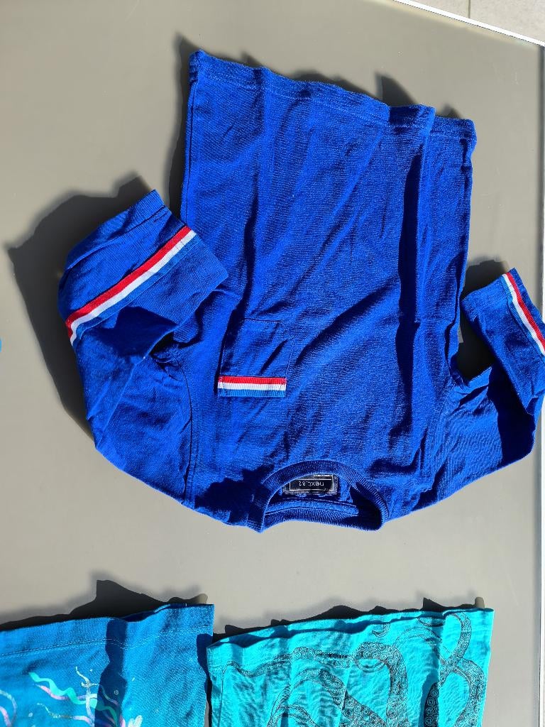 blauwe t-shirt, longsleef met strepen, Next, 92, Kinderen en Baby's, Ophalen, Zo goed als nieuw