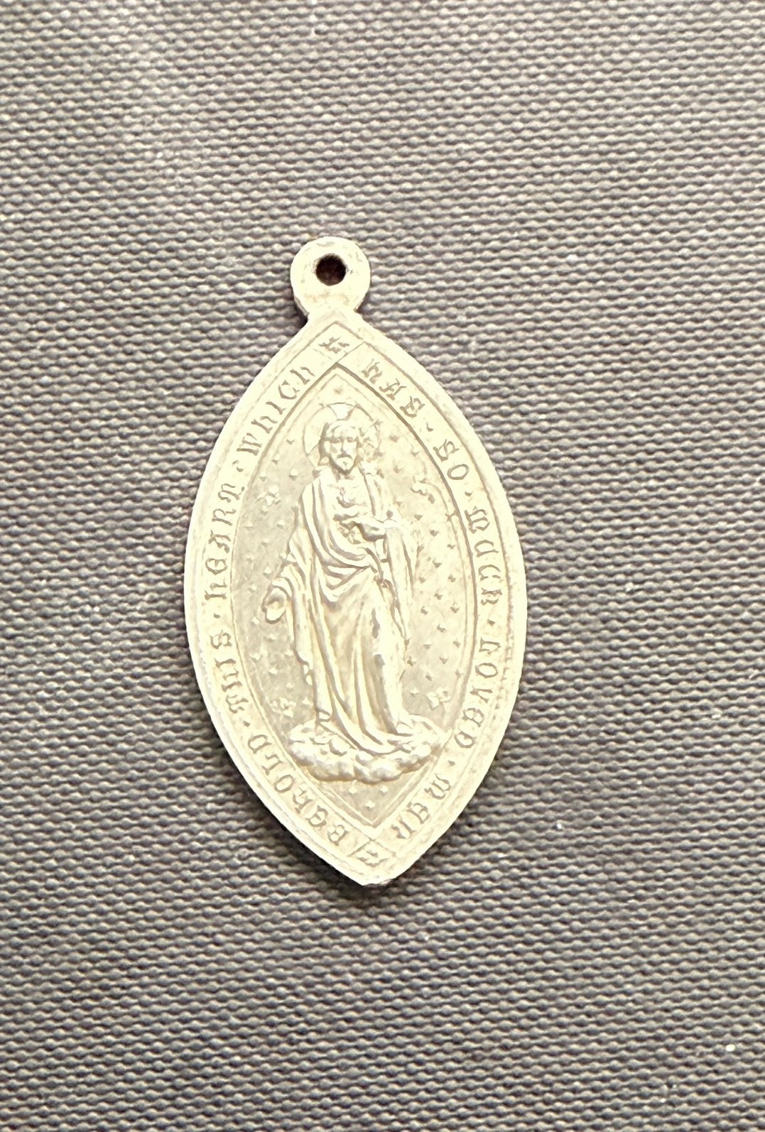 Antieke, grote religieuze hanger. Engelse versie, Ophalen of Verzenden