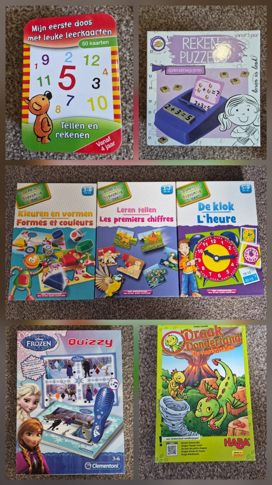 Pakket kinderspellen & leerspelletjes 3-6 jaar, Kinderen en Baby's, Ophalen, Zo goed als nieuw, Puzzelen