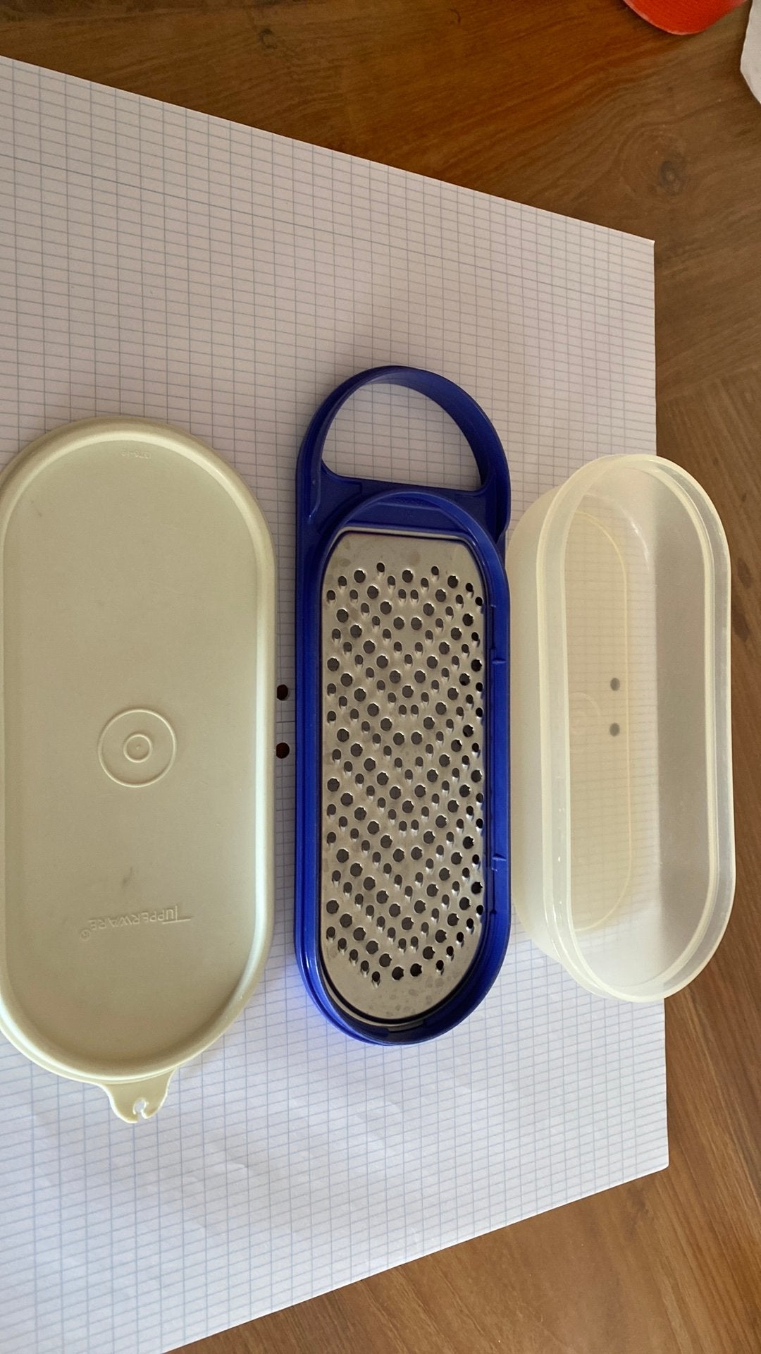 Tupperware raspaardje fruitpapje babys rasp met ijzer rasp, Enlèvement, Utilisé