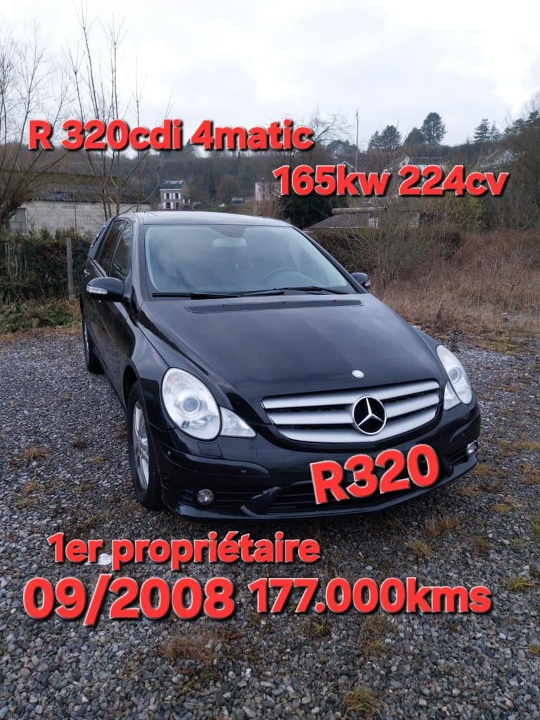 Mercedes R320cdi 4Matic 1er propriétaire, Autos, Cuir, Entreprise, 2 places, Boîte manuelle