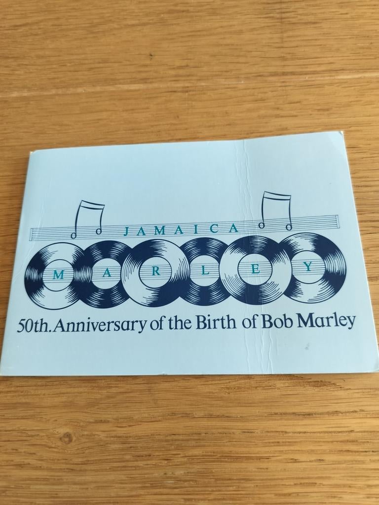 Bob Marley herdenkings mapje 50e geboortedatum Jamaica, Verzenden