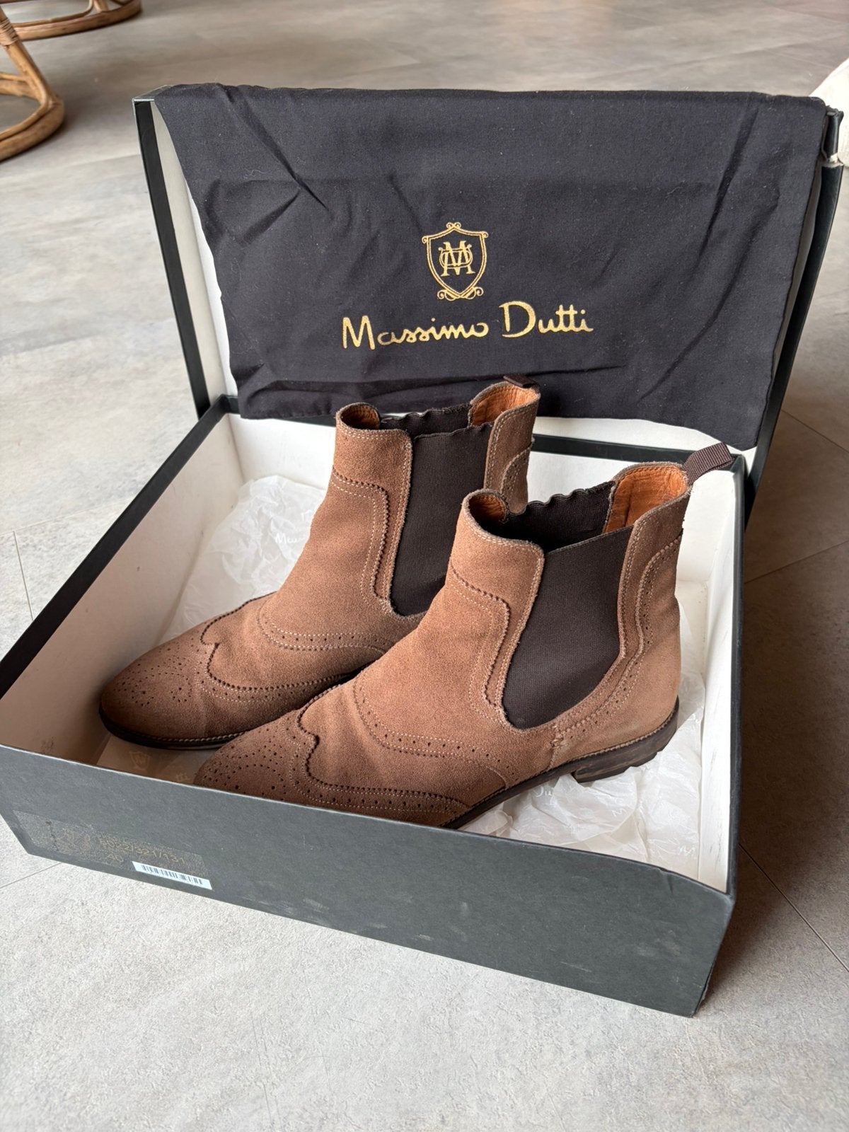 Bottines brunes Massimo Dutti taille 41, Enlèvement ou Envoi, Comme neuf, Brun, Boots et Botinnes