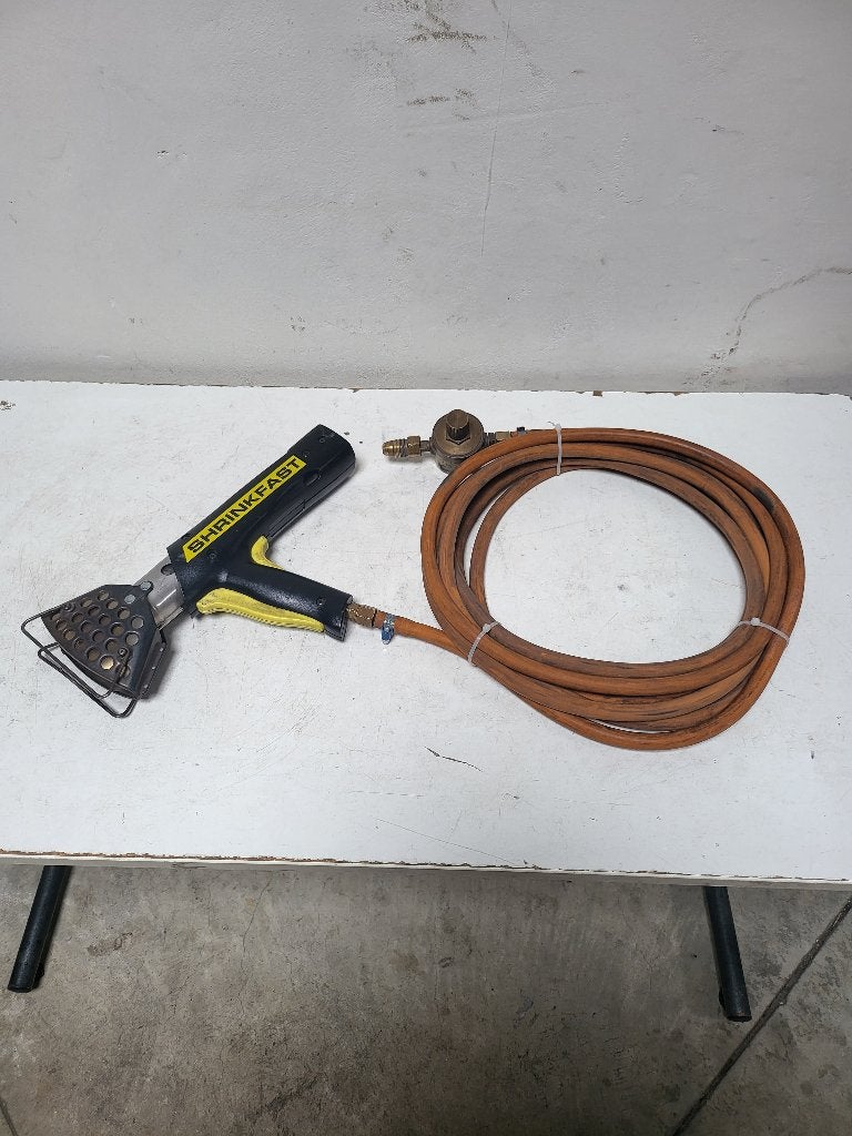 Shrinkfast 998 warmtepistool met slang en debietregelaar, Ophalen of Verzenden, Gebruikt, 15 m² of meer, Overige typen