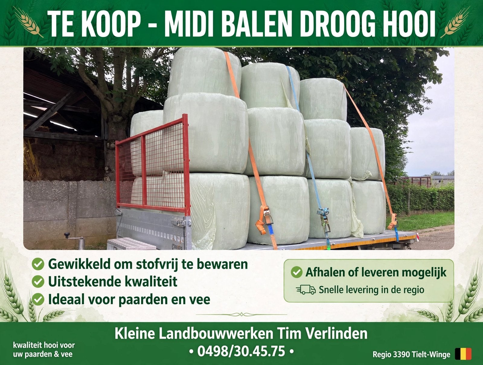 Midi balen hooi, Dieren en Toebehoren, Ophalen, Vee