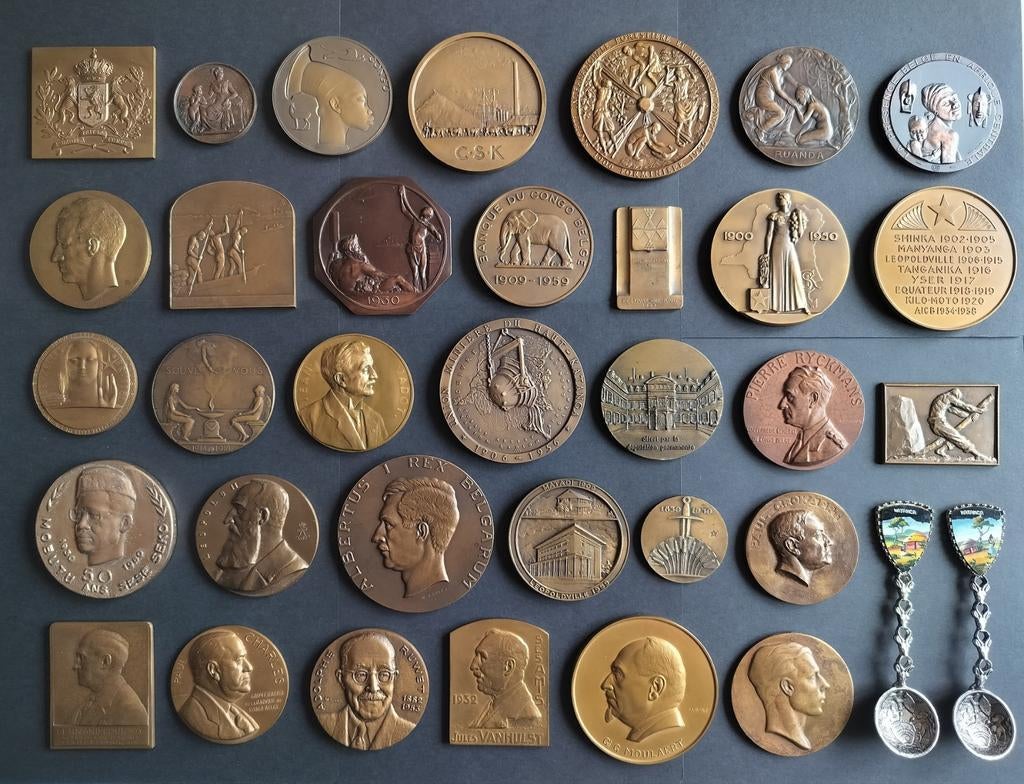 Congo Belgique colonies lot 35 médailles avant 1960 RARE !!!, Enlèvement