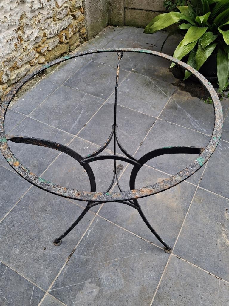 Structure de table bistrot, Enlèvement, Utilisé, Rond, Métal