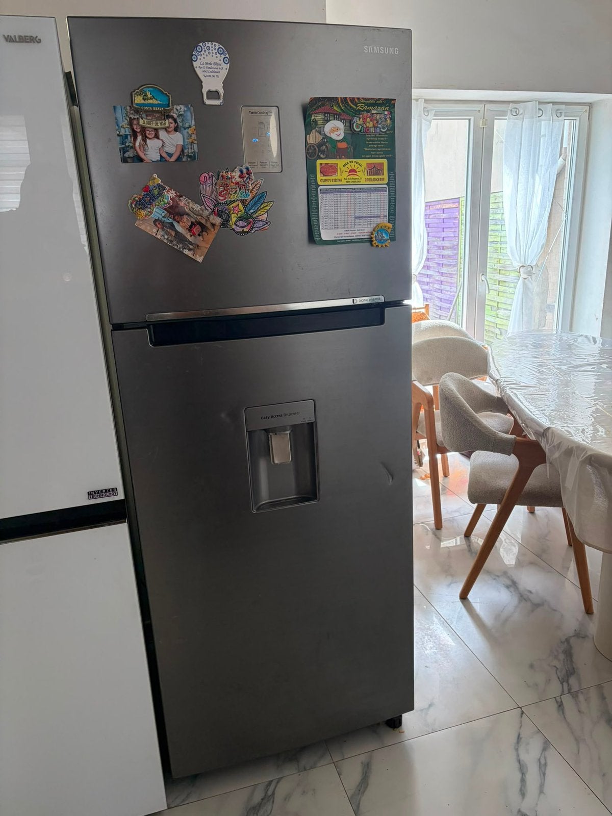 Frigo avec congélateur samsung, Electroménager, Enlèvement, Utilisé, Avec congélateur séparé
