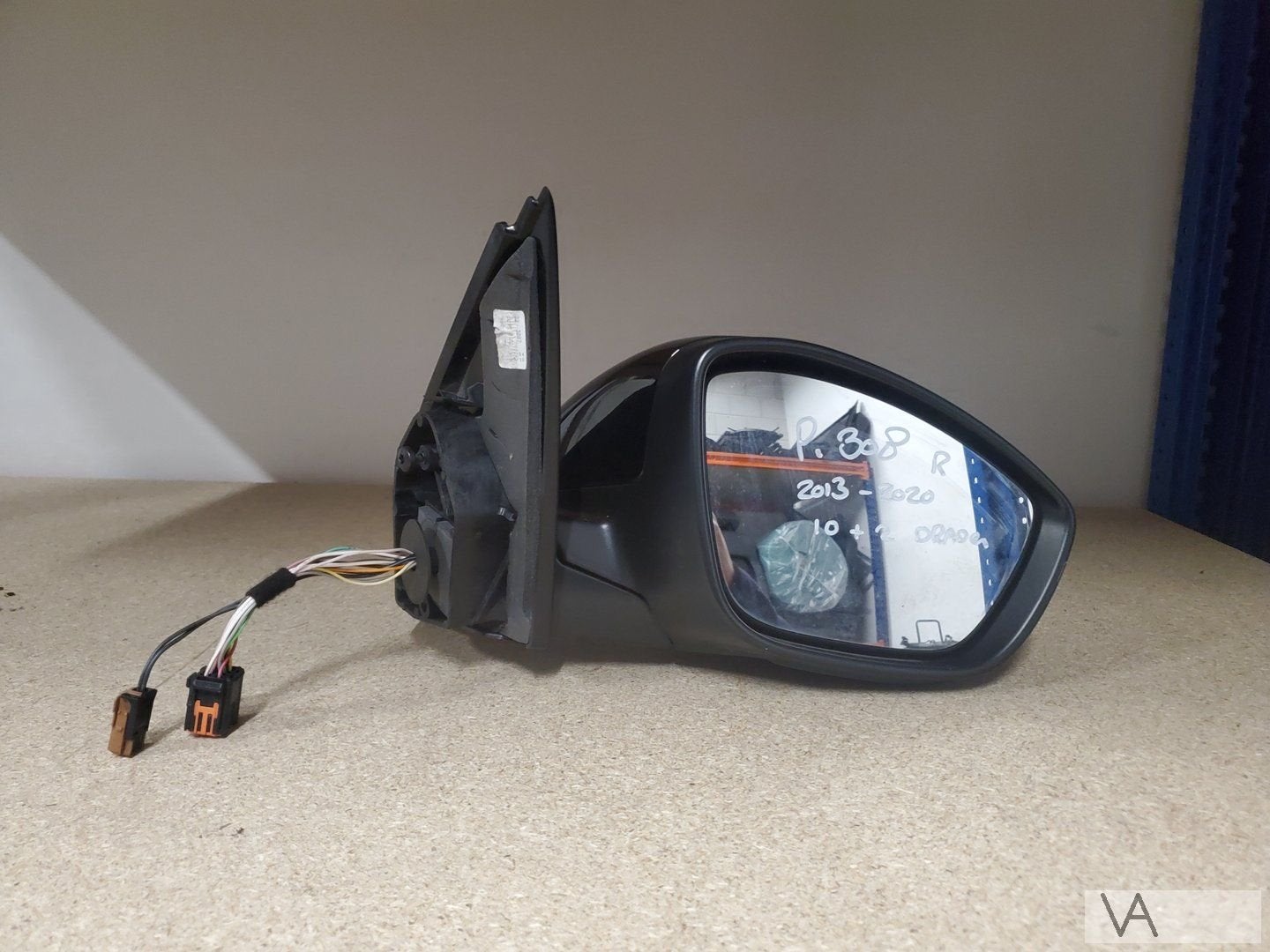 Peugeot 308 2013 - 2020 spiegel rechts 12 draden zwart €100, -, Utilisé, -, Peugeot