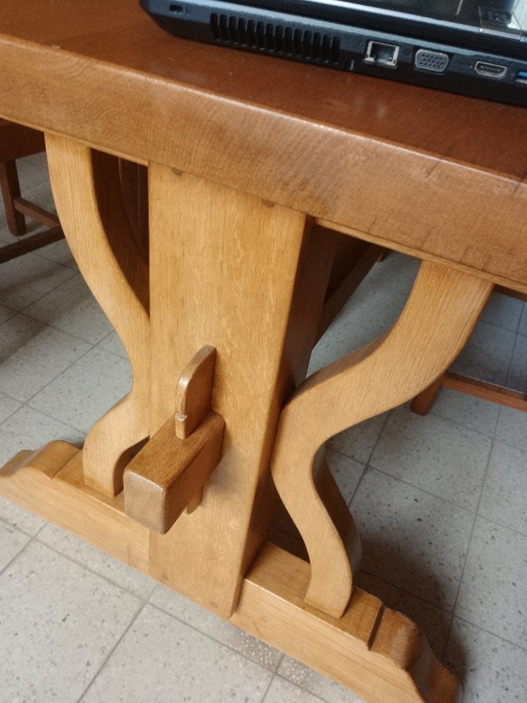 Table en chêne massif, 150 à 200 cm, Cinq personnes ou plus, Enlèvement, Utilisé