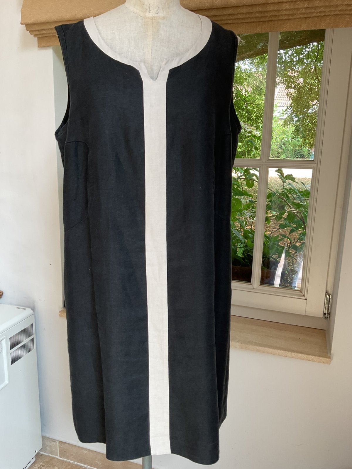 Jurk van Xandres maat 46 (44), linnen, Kleding | Dames, Jurken, Ophalen of Verzenden, Zo goed als nieuw, Maat 42/44 (L)