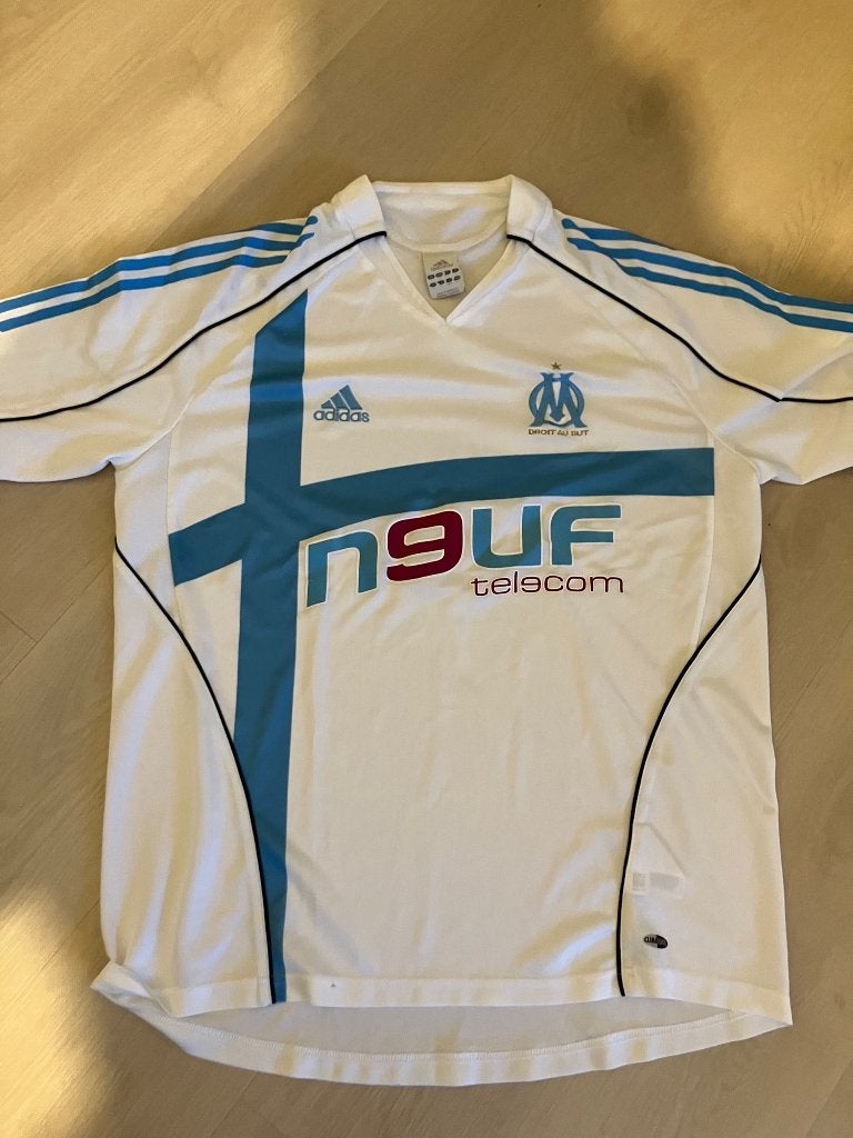 Adidas OM Olympique Marseille 2007/08, aujourd'hui Telecom, Taille L, Enlèvement ou Envoi, Comme neuf, Maillot