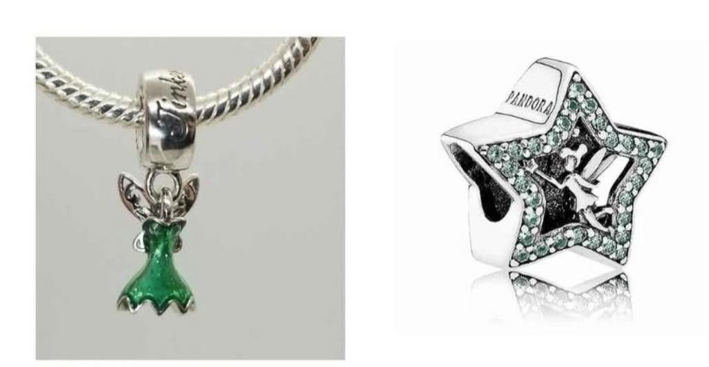 2 Charmes Pandora Disney fée Tinkerbelle + etoile, Bijoux, Sacs & Beauté, Pandora