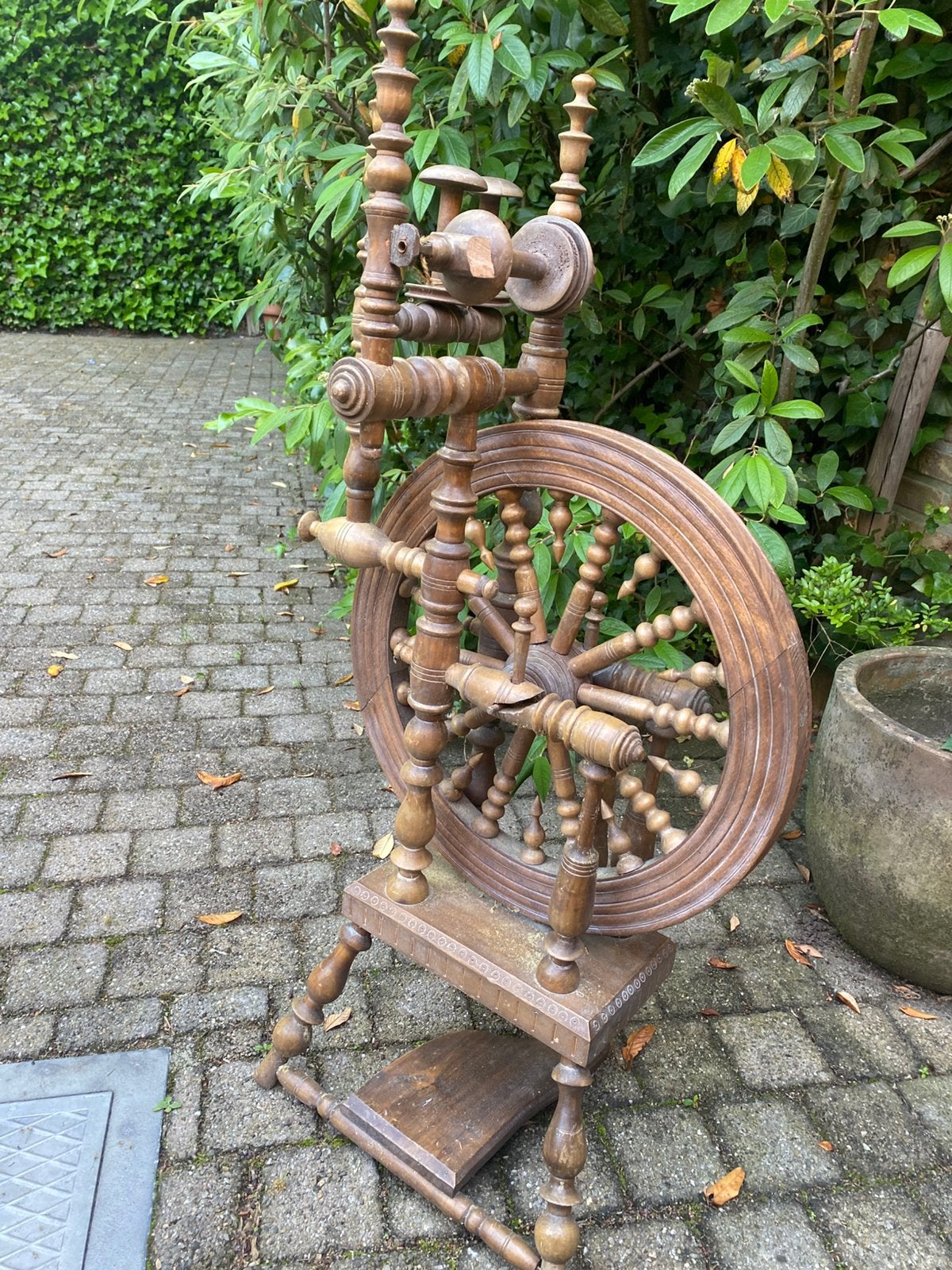Oud decoratief spinnenwiel, Antiek en Kunst, Ophalen