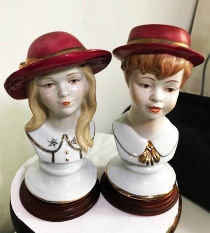 Bustes romantiques fille et garçon Vintage 💑✨🤗👌, Statue, Enlèvement ou Envoi, Multicolore, Femme