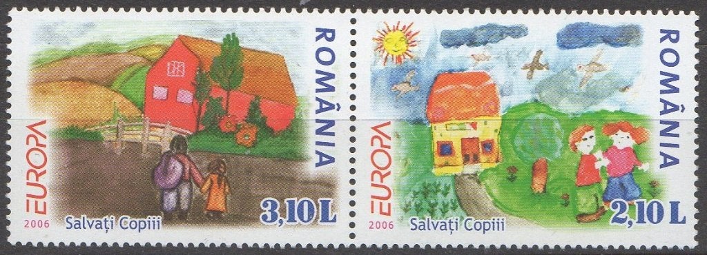 Roemenië -Kindertekeningen "Intergratie van migranten - 2006, Timbres & Monnaies, Timbres | Europe | Autre, Enlèvement ou Envoi