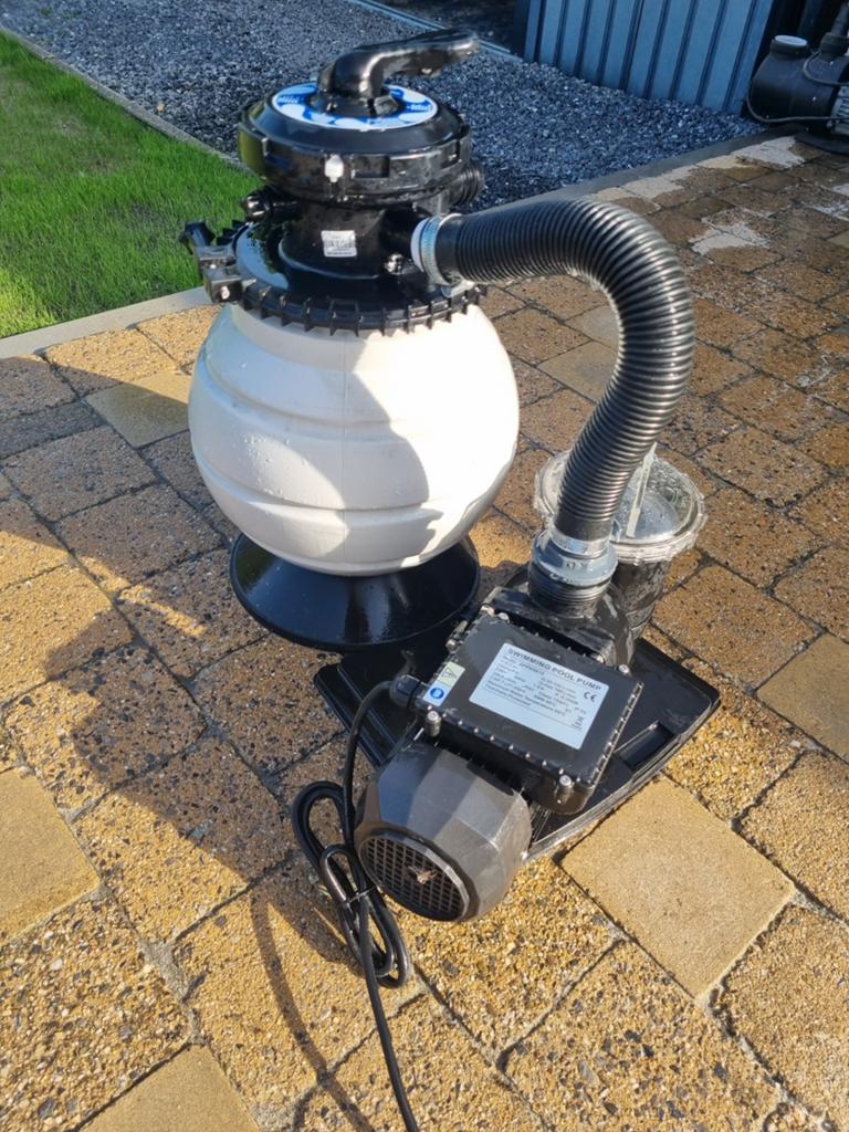Zwembadpomp + zandfilter, Tuin en Terras, Zwembad-toebehoren, Zwembadpomp, Ophalen