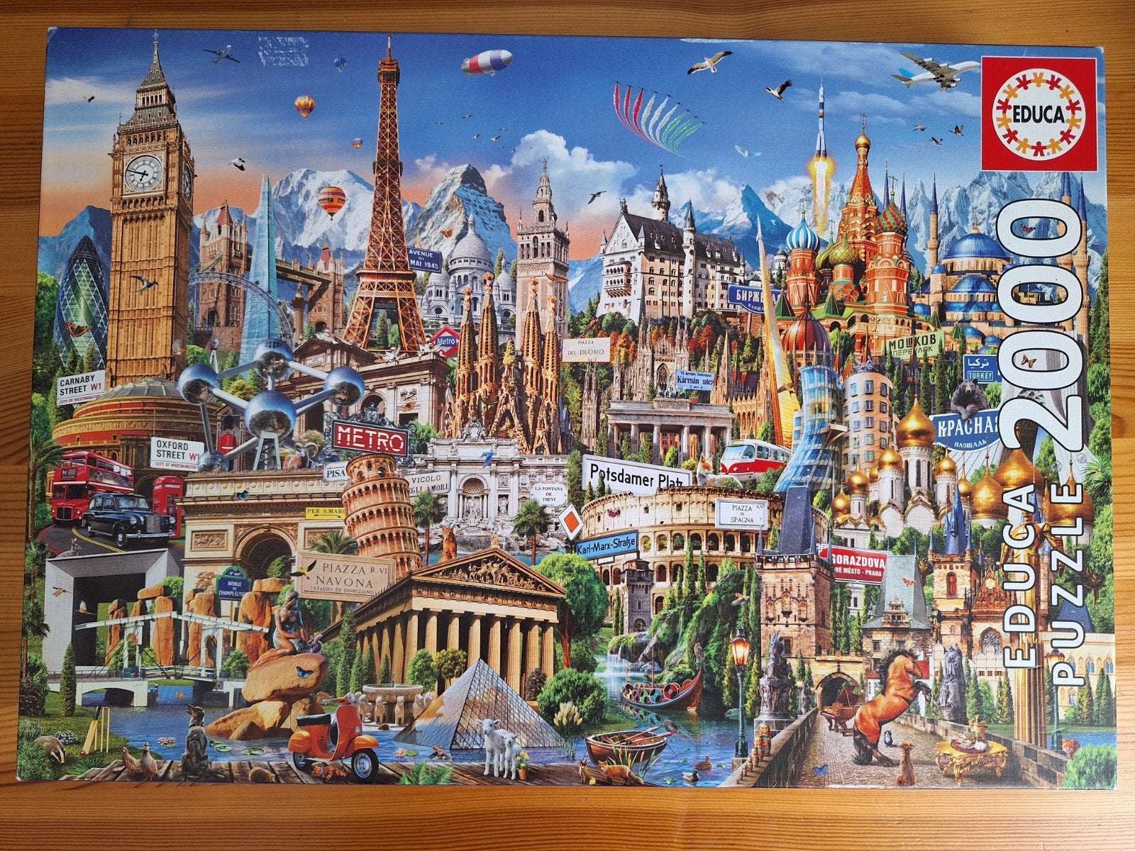 Educa puzzel Europa in 2000 stukjes, Hobby en Vrije tijd, Denksport en Puzzels, Ophalen, Meer dan 1500 stukjes, Zo goed als nieuw