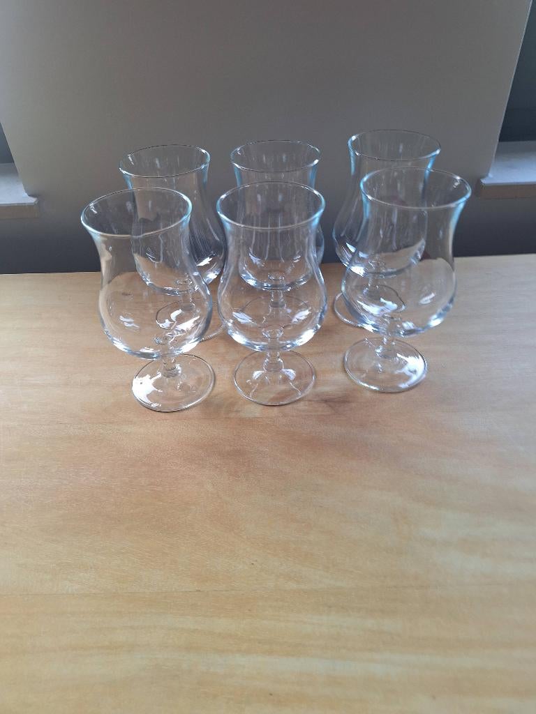 6 verres tulipe, Collections, Enlèvement ou Envoi, Comme neuf, Autres types