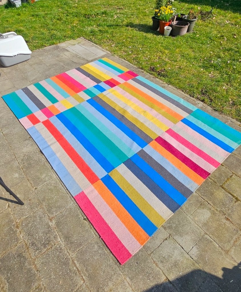 Tapis fait main Ikea en deux 240 x 170 cm, Maison & Meubles, Klassiek, Comme neuf, Rectangulaire, 200 cm ou plus