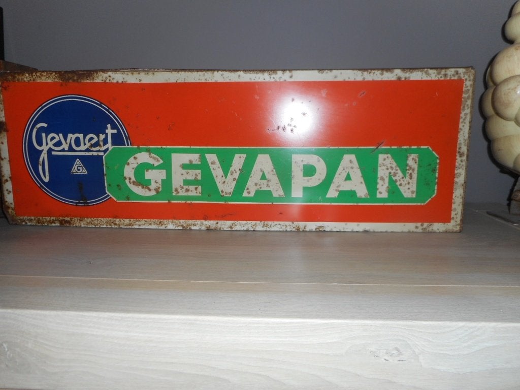 Reklame Gevaert, Verzamelen, Ophalen of Verzenden, Gebruikt, Reclamebord