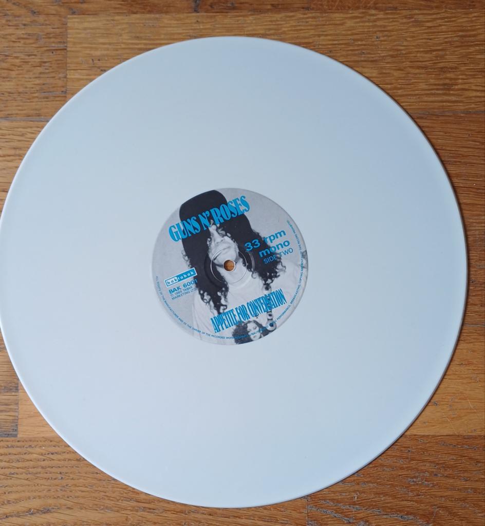 Guns  N Roses vinyle collector blanc. Ed 1989 Interview, Édition limitée, Enlèvement ou Envoi