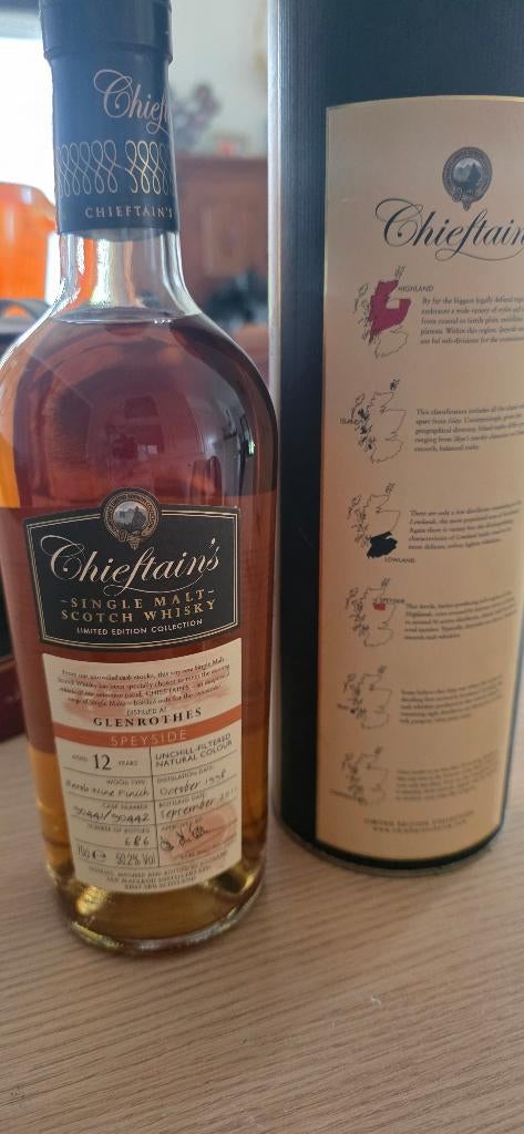 Chieftains glenrothes 12 jaar whisky, Ophalen, Overige gebieden, Overige typen, Nieuw