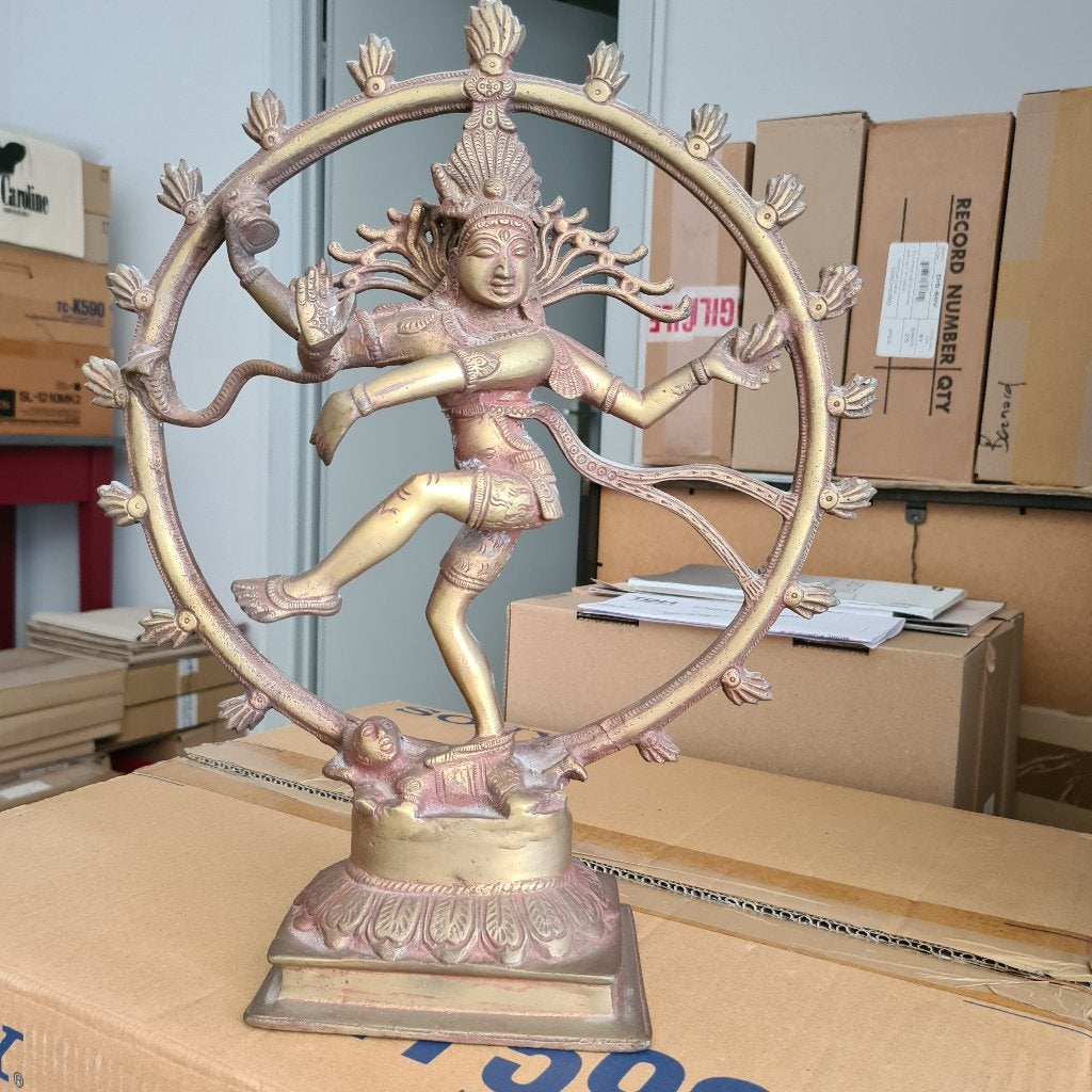 Bronzen Shiva, Antiek en Kunst, Kunst | Niet-Westerse kunst, Ophalen, India, 37 cm, Brons
