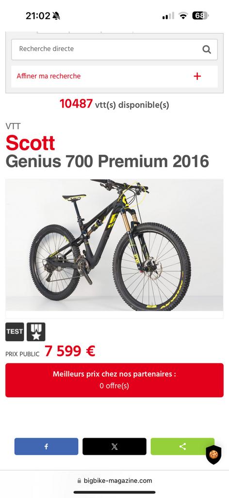 Scott Genius 700 Premium 2016 volledig carbon, Ophalen, Zo goed als nieuw