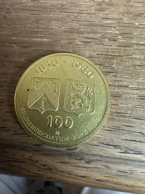 pièce de monnaie Ostende Karel Sys 1980 100, Enlèvement, Monnaie en vrac