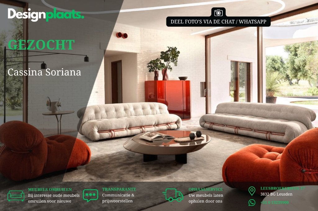 GEZOCHT: Cassina Soriana - Directe Inkoop, Huis en Inrichting, Zetels | Zetels, Ophalen of Verzenden