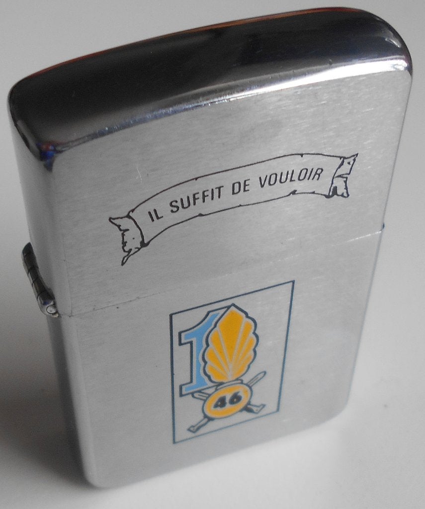 ZIPPO militaire aansteker. 46th Regiment 1st Company., Ophalen of Verzenden, Gebruikt, Aansteker