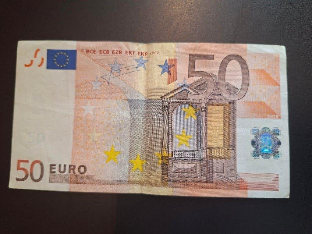 2002 Pays-Bas 50 euros ancienne série Trichet code G026, Timbres & Monnaies, Billets de banque | Pays-Bas, Envoi, Euros, Billets en vrac