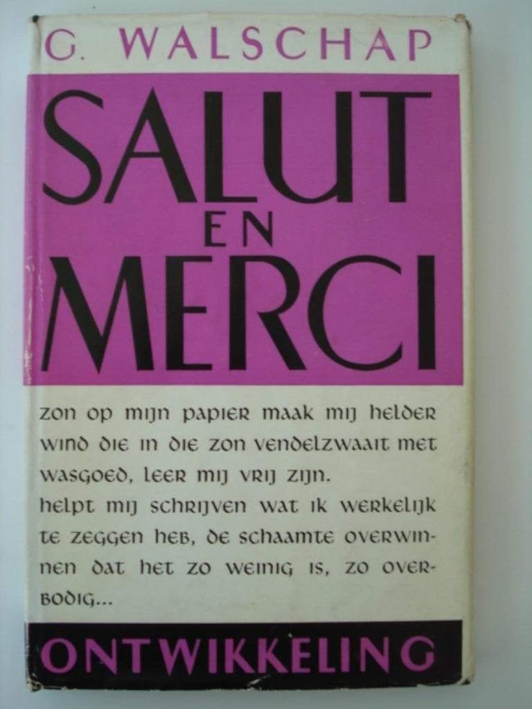BK2. Gerard Walschap Salut en merci, België, Verzenden, Gerard Walschap, Zo goed als nieuw