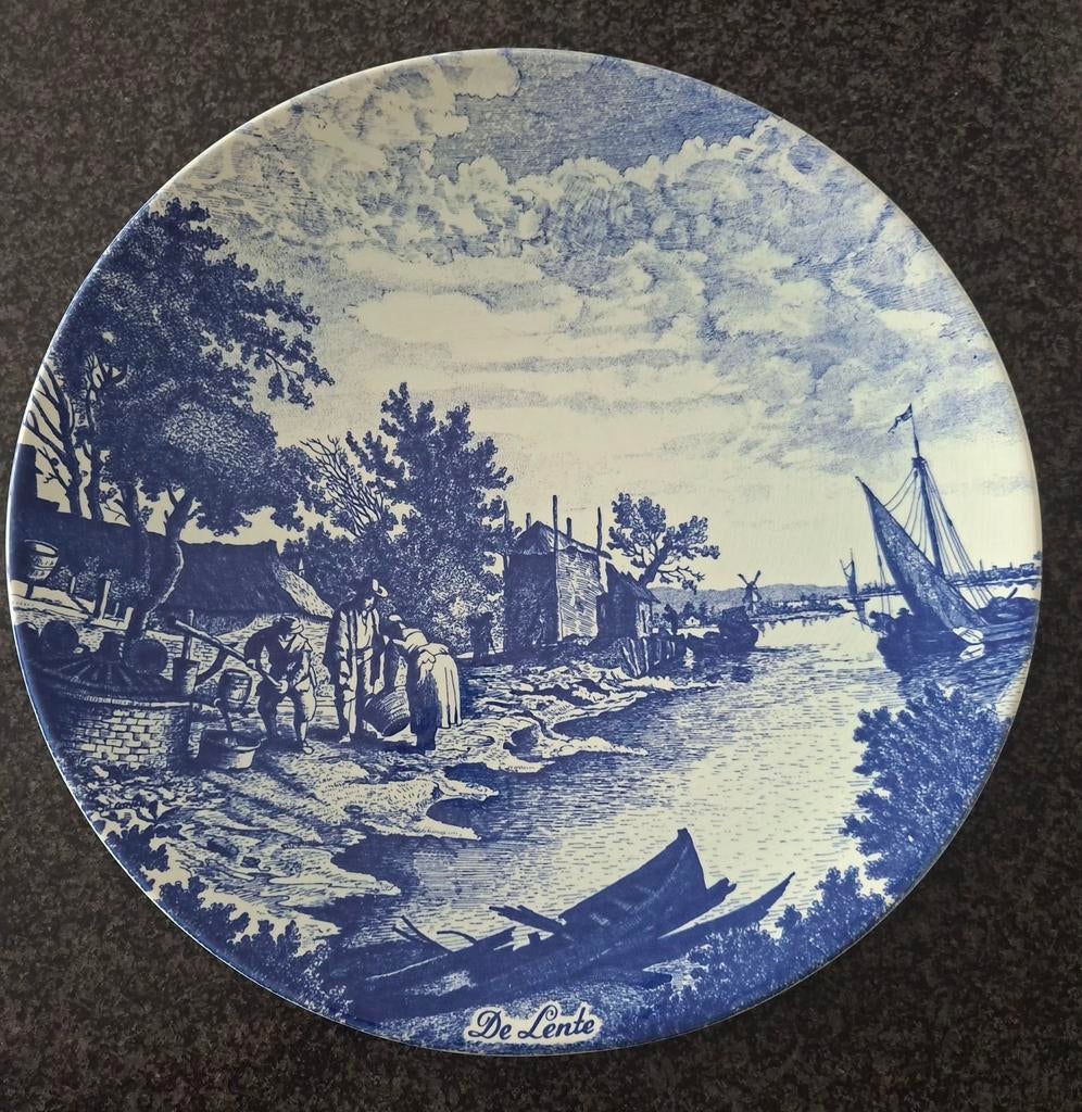 Delfts bord 33 cm, Antiek en Kunst, Ophalen