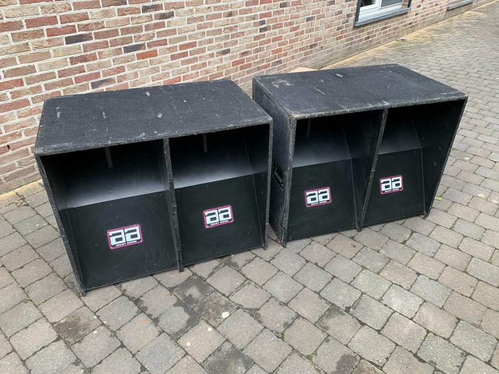 Paar Dubbel 15”. CUBO BASHOORN. AA CRAAFT, Enlèvement, Utilisé, 120 watts ou plus, Subwoofer