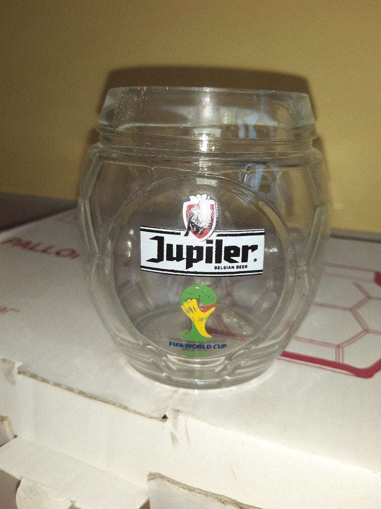 VOETBALGLAS JUPILER BRASIL 50CL, Verzamelen, Biermerken, Ophalen, Nieuw, Glas of Glazen, Jupiler