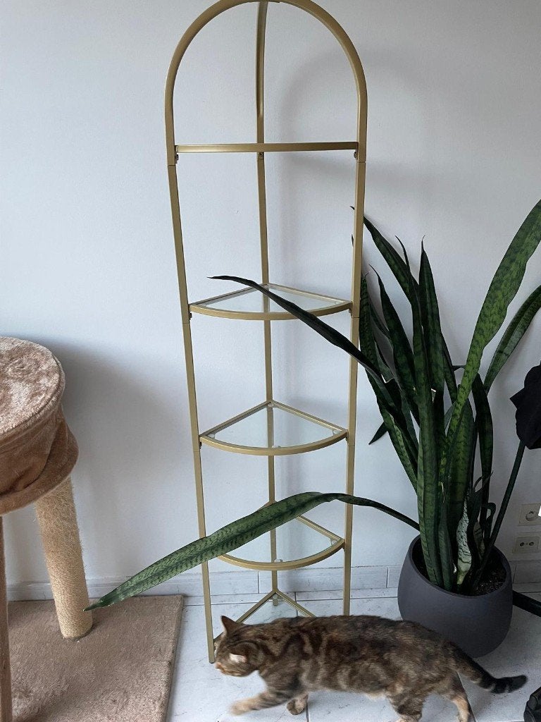 Corner shelf with 5 tiers, Ophalen, Etagère, Demontabel, Metaal