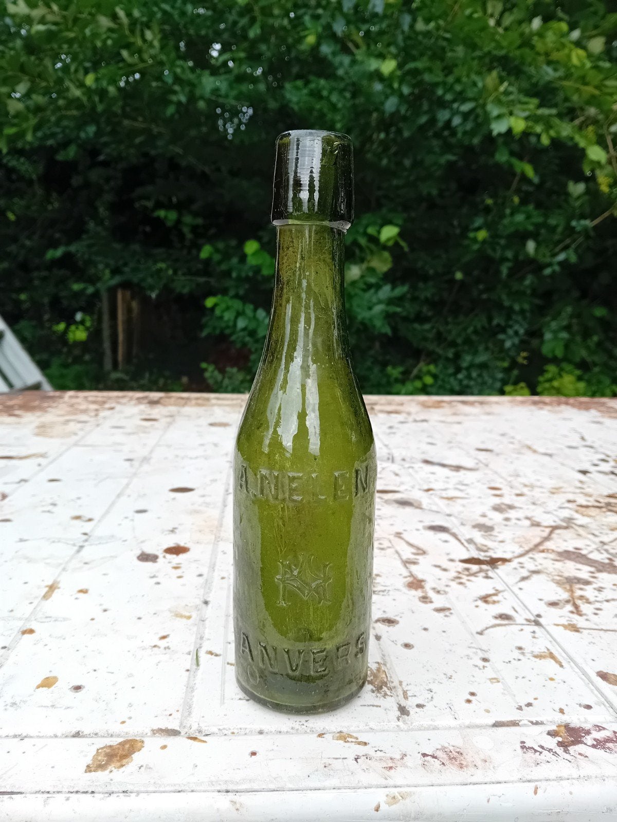 Oude vintage bierfles A Nelen Anvers Antwerpen, Verzamelen, Biermerken, Ophalen of Verzenden